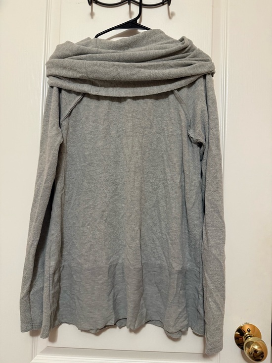 ADORA Sweaters - ADORA Light Gray Knit Draped Neck Top